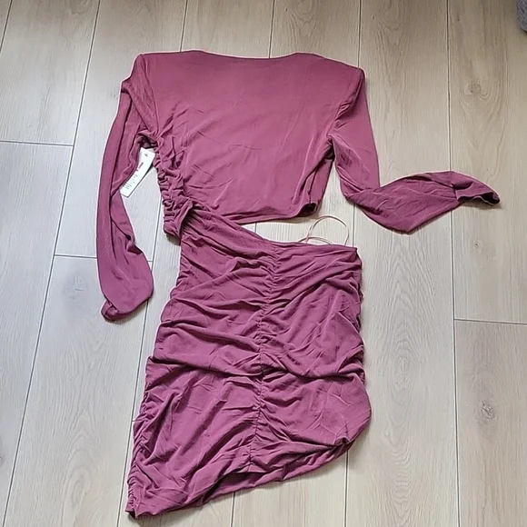 NWT Bardot Rosa Ruched Mini Dress M - Picture 3 of 8